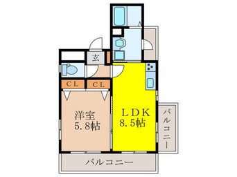 間取図 新大阪エルセーヌ五月