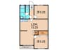 福田マンション 2LDKの間取り