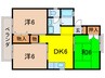 パセオ仁川 東棟 3DKの間取り