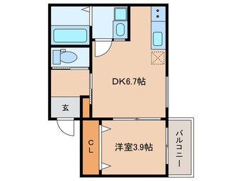 間取図 仮)ハラタテハイツ寺田町