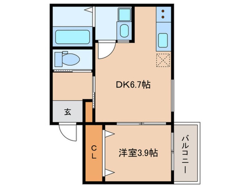 間取図 仮)ハラタテハイツ寺田町