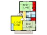 清水ハイツB 2LDKの間取り