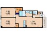 グランドゥ－ル楓 2LDKの間取り