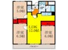 マンション・フォルツーナ 3LDKの間取り