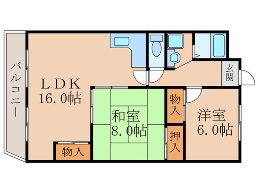 間取図 ワンエイト