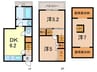 大谷町テラスハウス 3DKの間取り