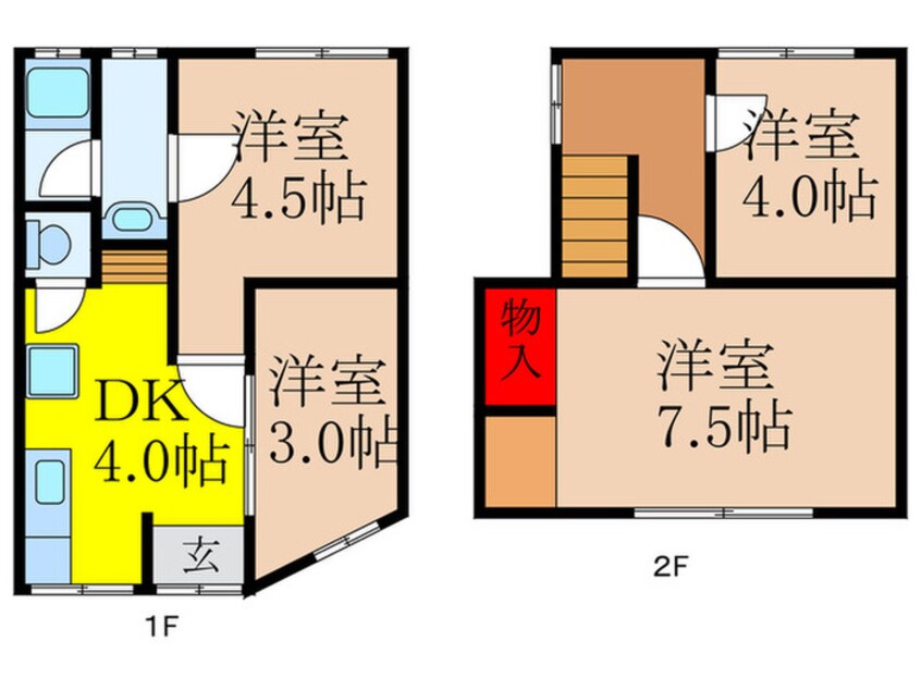 間取図 蛭子谷貸家