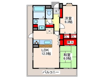 間取図 パルティ－ル新石切