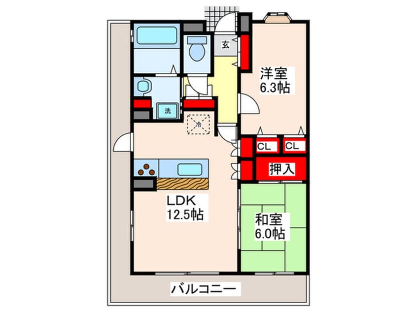間取図 パルティ－ル新石切