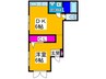 長島ビル 1DKの間取り