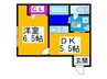 長島ビル 1DKの間取り