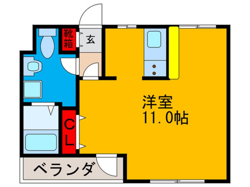 間取図 ｻﾝﾄﾞｰﾙ八番館