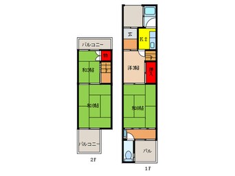 間取図 本町1-8貸家