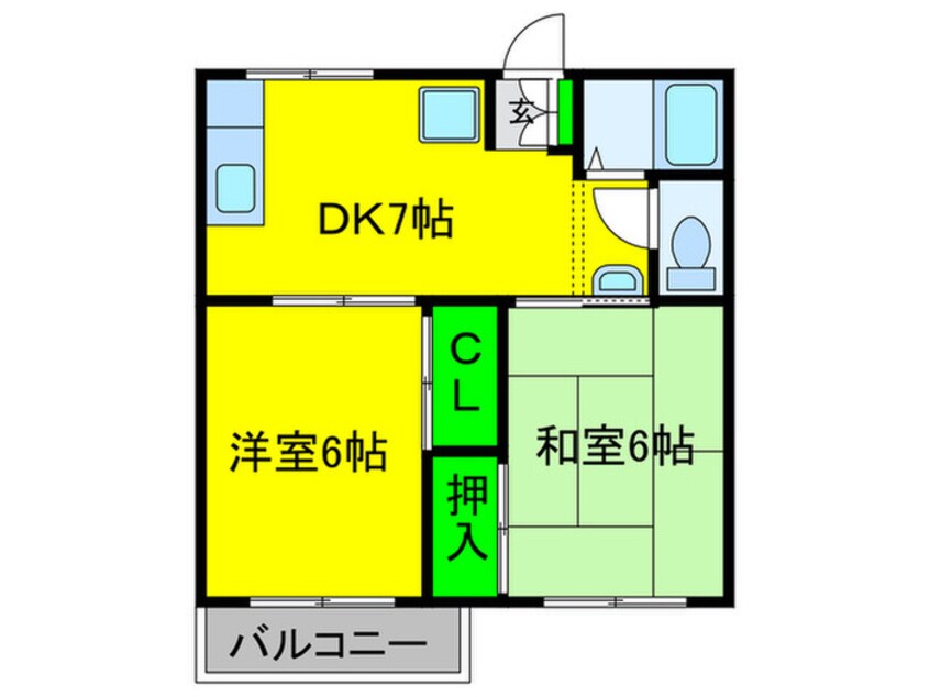 間取図 ファミールハイツ浜寺