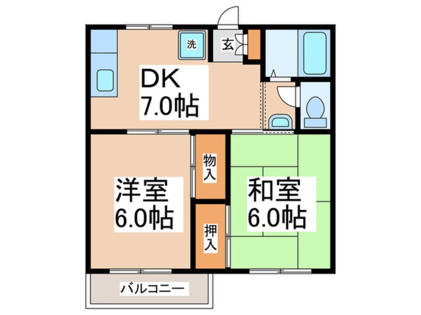 間取図 ファミールハイツ浜寺