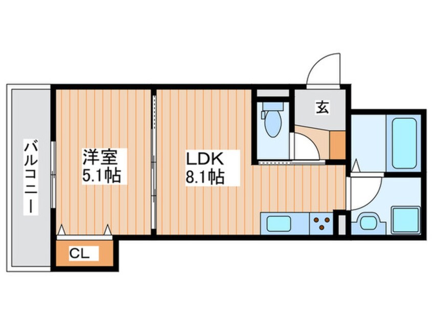 間取図 ラモーナ萱島東Ⅱ