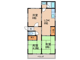 間取図 サンコーポ渚ビル