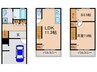 中京区聚楽廻中町貸家 1LDK+Sの間取り