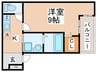 フジパレス西住之江イースト 1Kの間取り