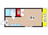 アントレ－嵯峨野 1Rの間取り