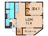 エル・セルリア 1LDKの間取り