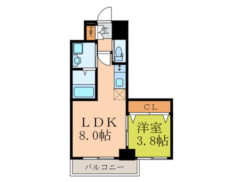 間取図 ﾌｧｰｽﾄｽﾃｰｼﾞ江坂広芝町（401）