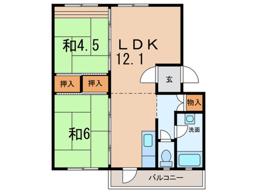 間取図 泉北竹城台一丁２街区１７号棟