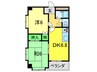エバンジェル 2DKの間取り