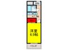 桃源荘 1Kの間取り