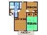 コートジュネス 2LDKの間取り