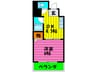 吉岡ビルⅡ 1DKの間取り