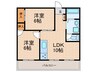 朝日ヶ丘コーポ(503) 2LDKの間取り