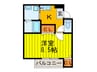 フジパレス牧野Ⅲ番館 1Kの間取り