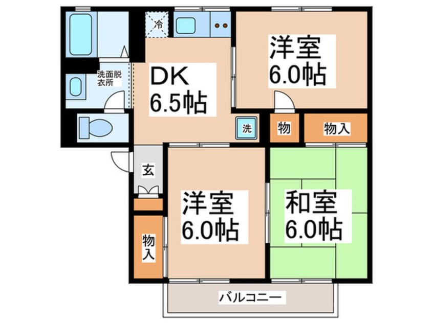 間取図 ハイツセジュ－ルＢ