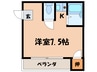 サンシャインシルク嵯峨 1Rの間取り