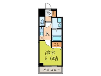 間取図 ﾌｧｰｽﾄｽﾃｰｼﾞ江坂広芝町（502）