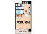 プロスペクト河原町五条 1Kの間取り