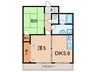シャンテ本山 2DKの間取り