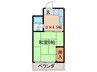 メゾン阪南 1DKの間取り