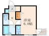 ラファ道意町 1Kの間取り