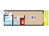 コ－ポ池端 1Kの間取り