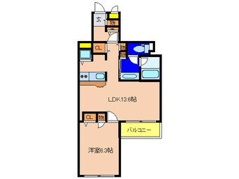 間取図 アスティオン　梅田