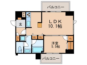 間取図 アスティオン　梅田