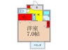 カーサ　ヴィーナス 1Kの間取り