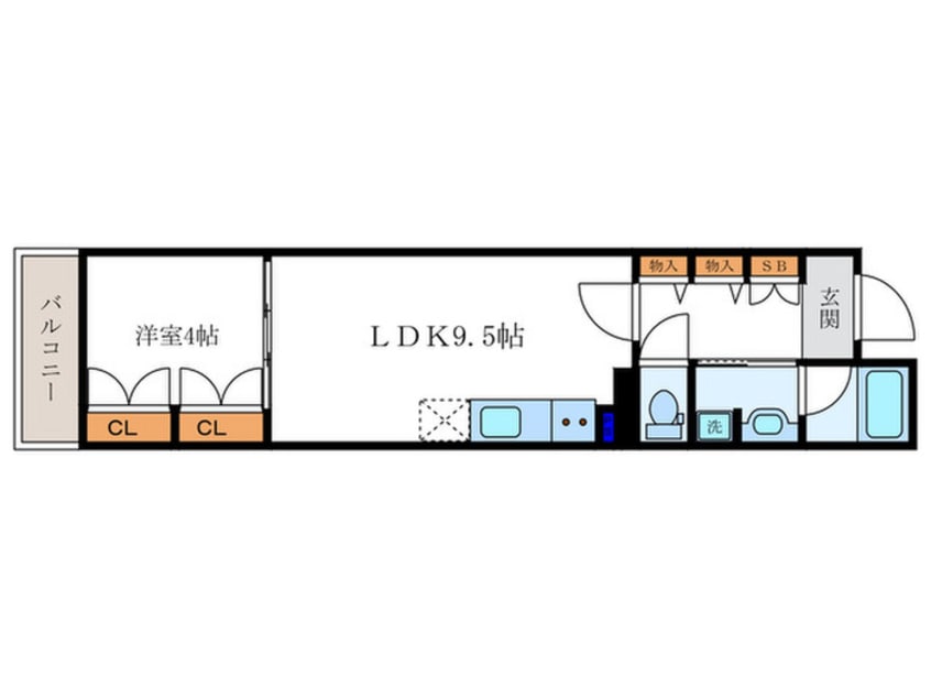 間取図 ベラジオ雅び北野白梅町（306）