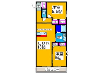 間取図 メゾンソレイユ
