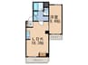 COZY園田 1LDKの間取り