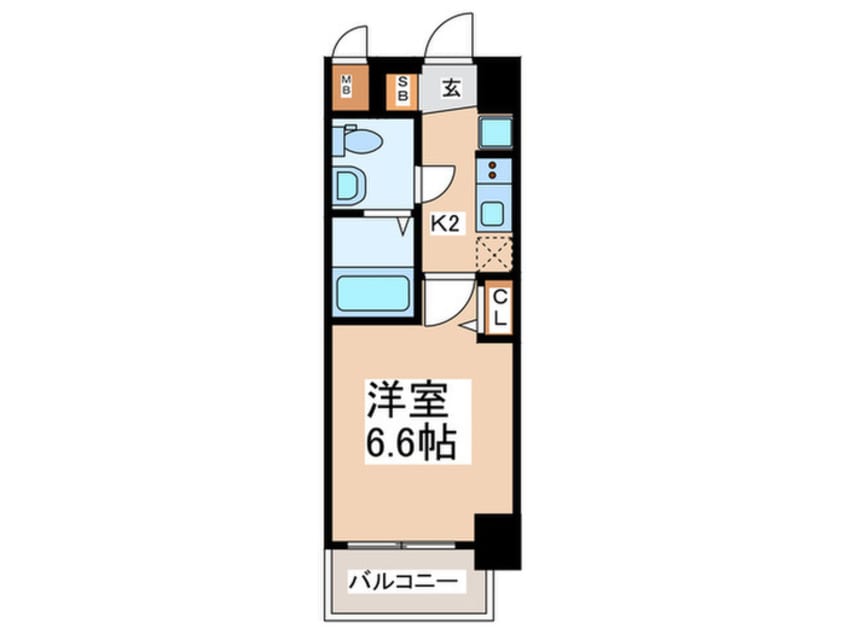 間取図 ｴｸﾞｾﾞ大阪CITYｱｲﾝﾂ(805)