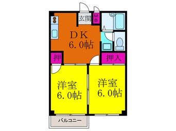 間取図 フローリッシュ奥野Ⅱ