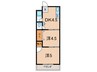 浅堀 マンション 2DKの間取り